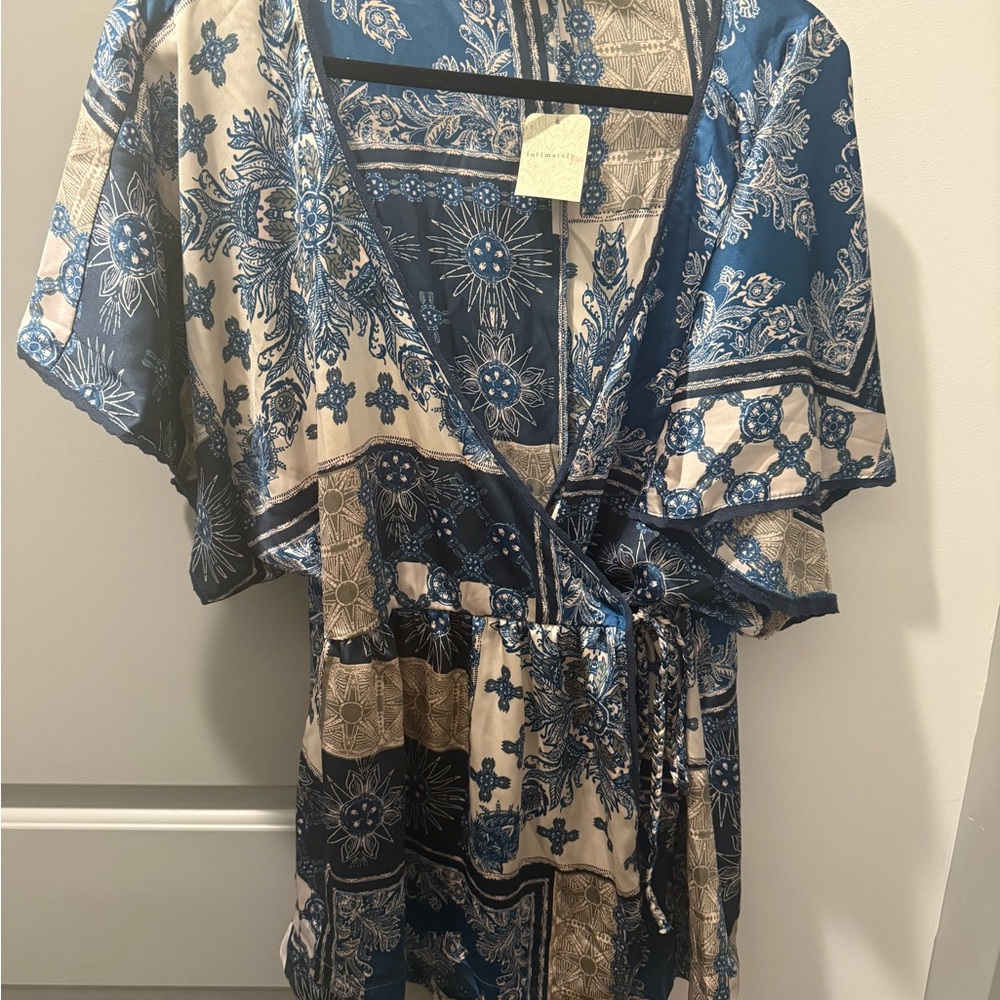 Free People Intimately Satin Romper NWT size M